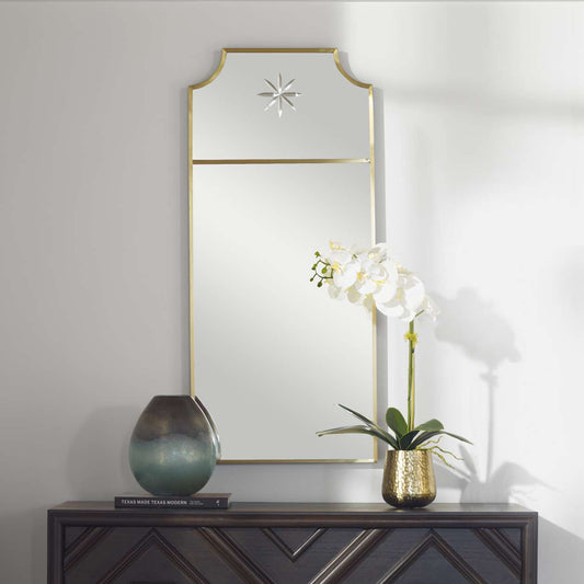 Uttermost Caddington Tall Brass Mirror | Mirrors | Modishstore