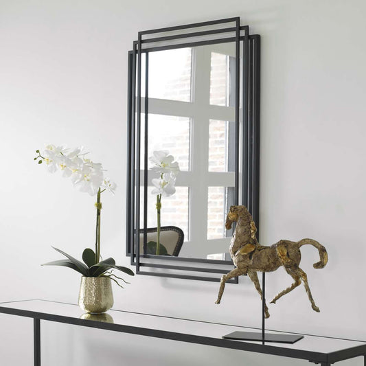 Uttermost Amherst Black Iron Mirror | Mirrors | Modishstore