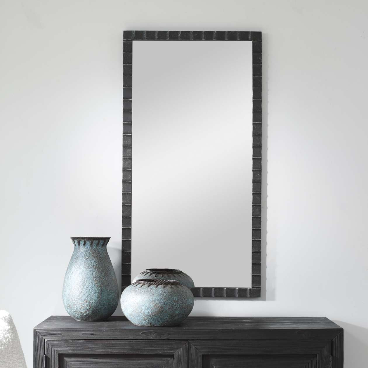 Uttermost Dandridge Black Industrial Mirror | Mirrors | Modishstore - 2