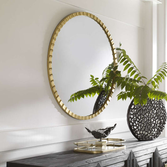 Uttermost Dandridge Gold Round Mirror | Mirrors | Modishstore