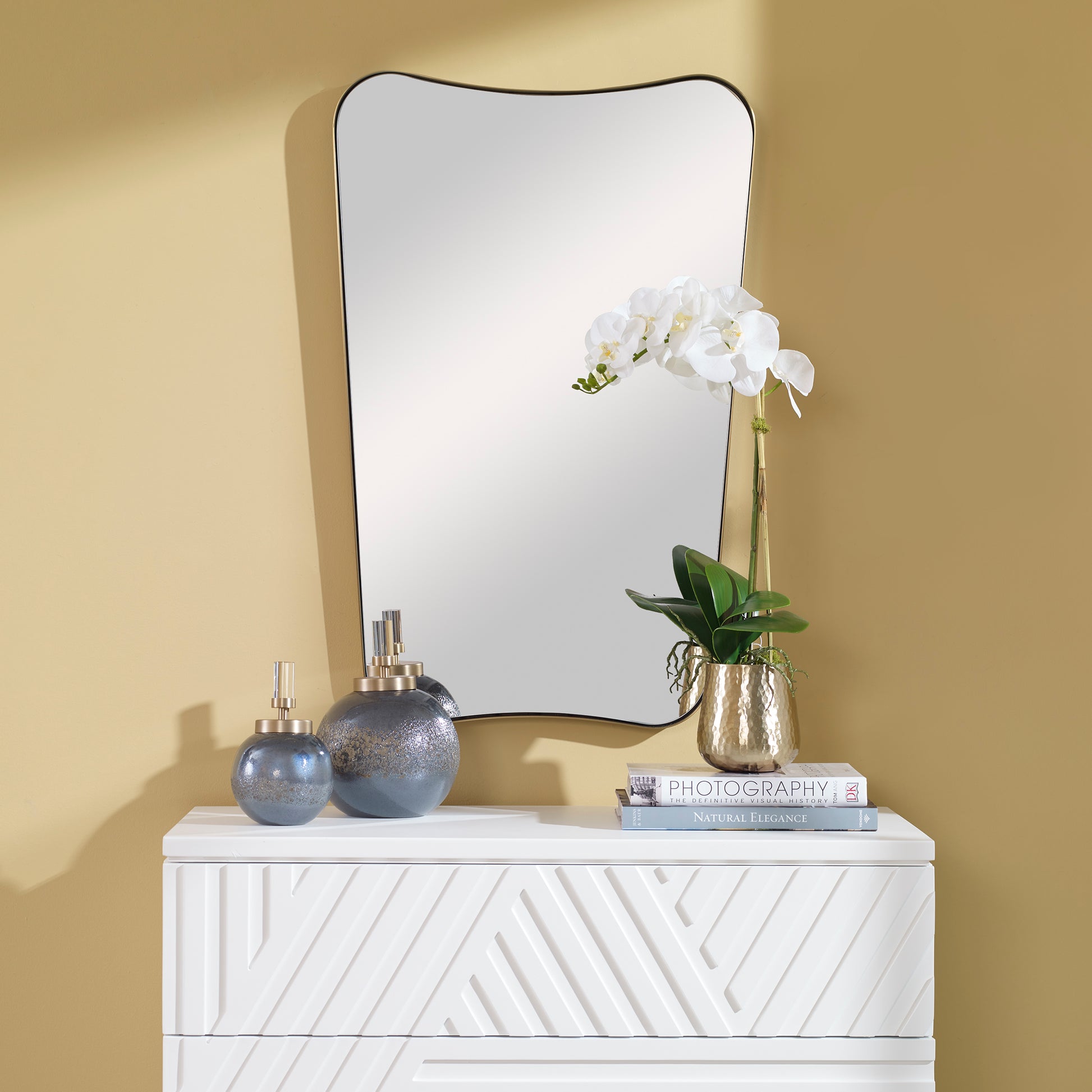 Uttermost Belvoir Brass Mirror | Mirrors | Modishstore
