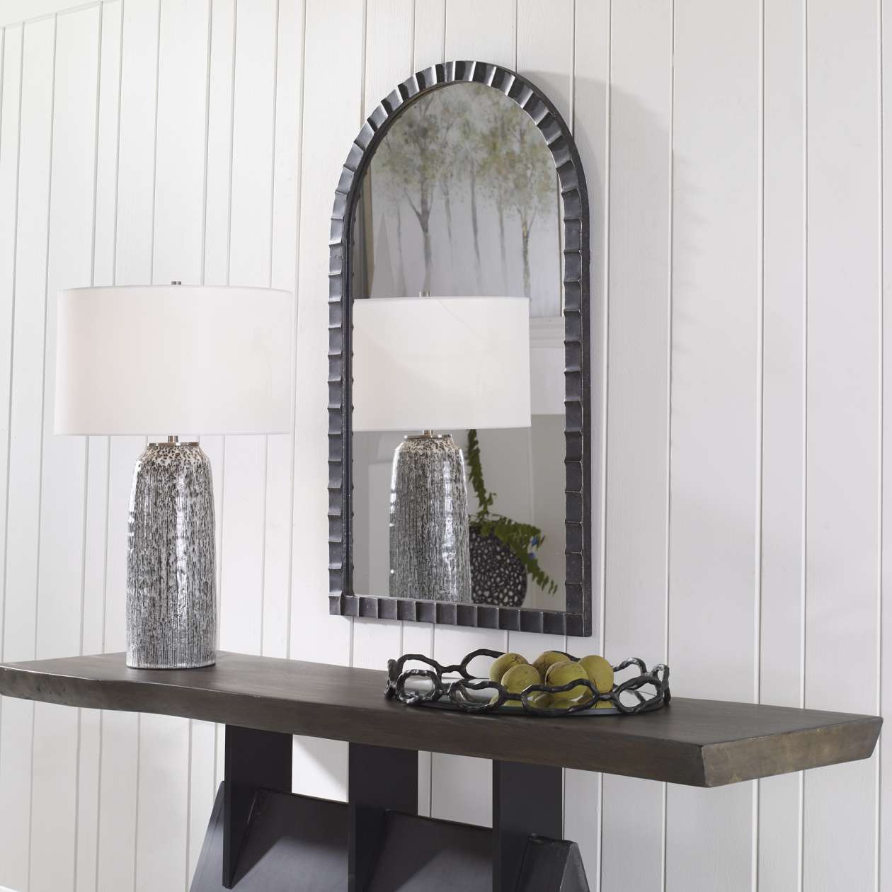 Uttermost Dandridge Black Arch Mirror | Mirrors | Modishstore - 6