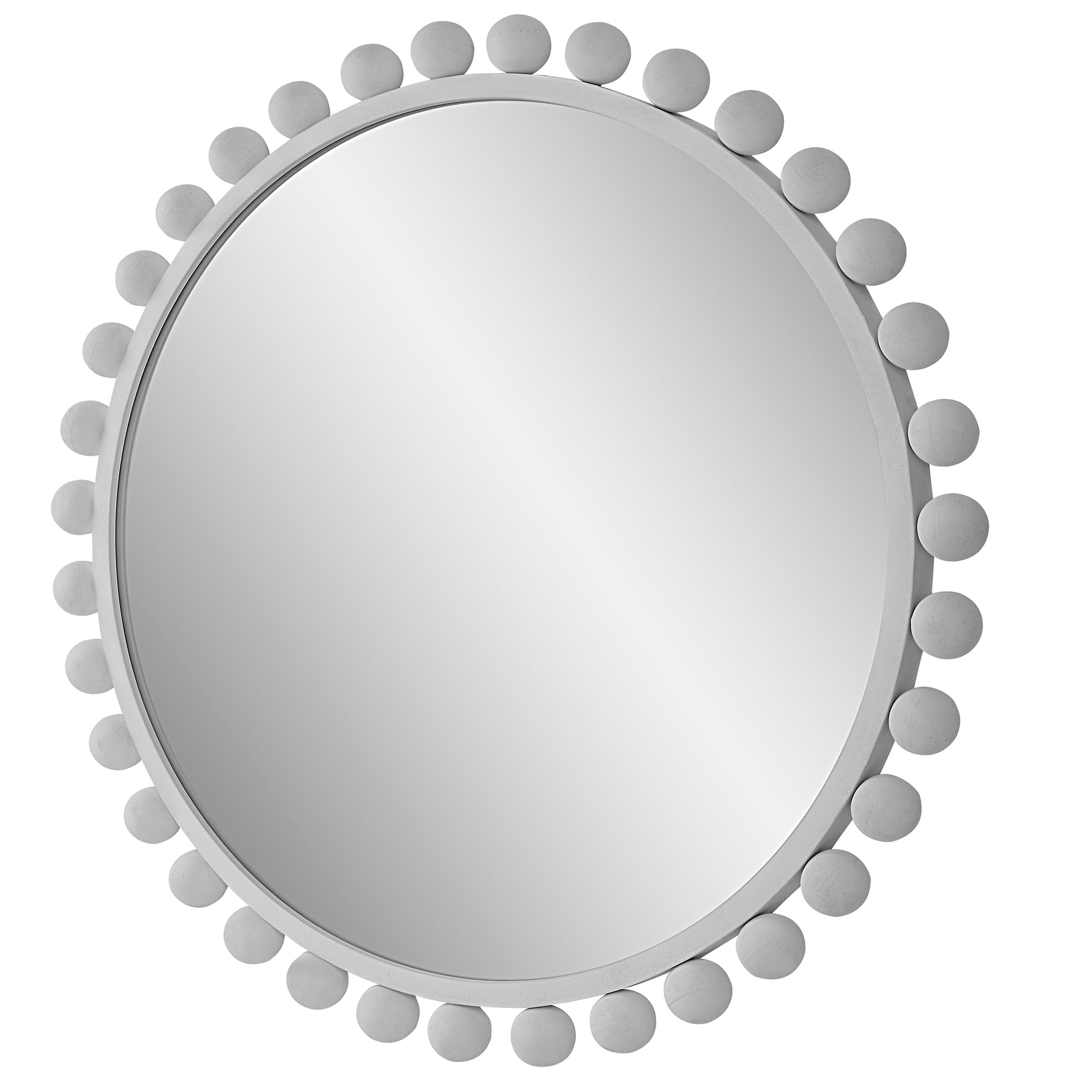 Uttermost Cyra White Round Mirror | Mirrors | Modishstore - 5