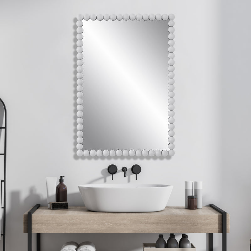 Uttermost Serna White Vanity Mirror | Mirrors | Modishstore