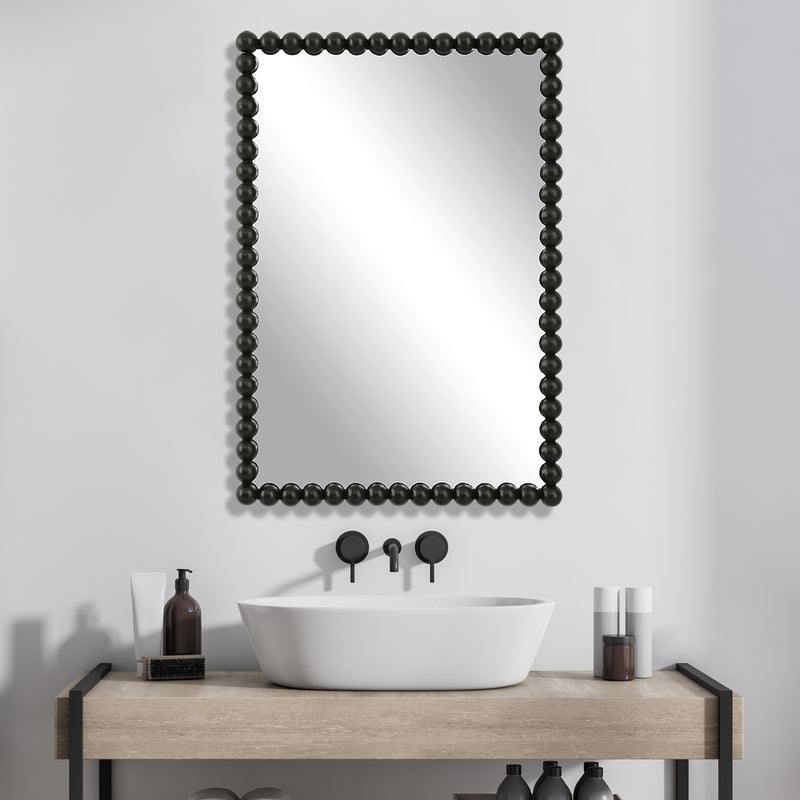 Uttermost Serna Black Vanity Mirror | Mirrors | Modishstore