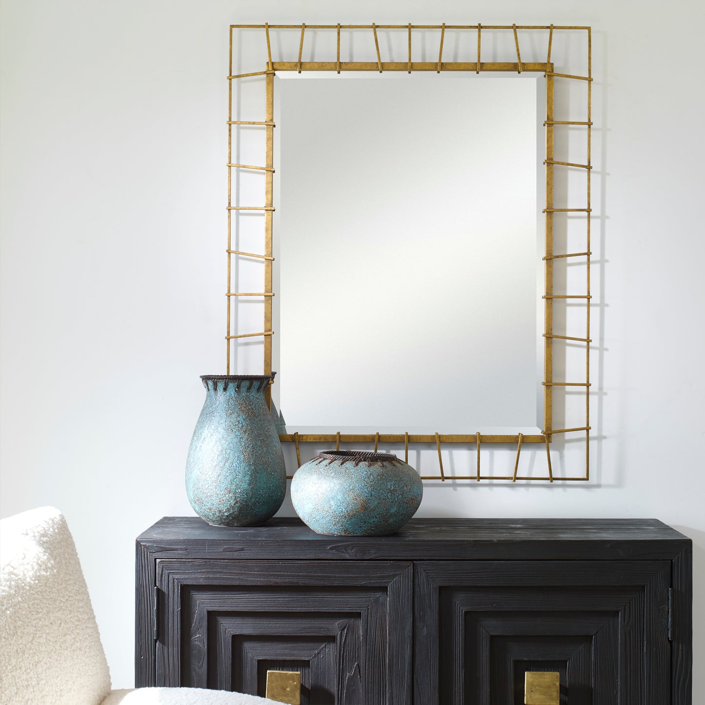 Uttermost Townsend Antiqued Gold Mirror | Mirrors | Modishstore - 4