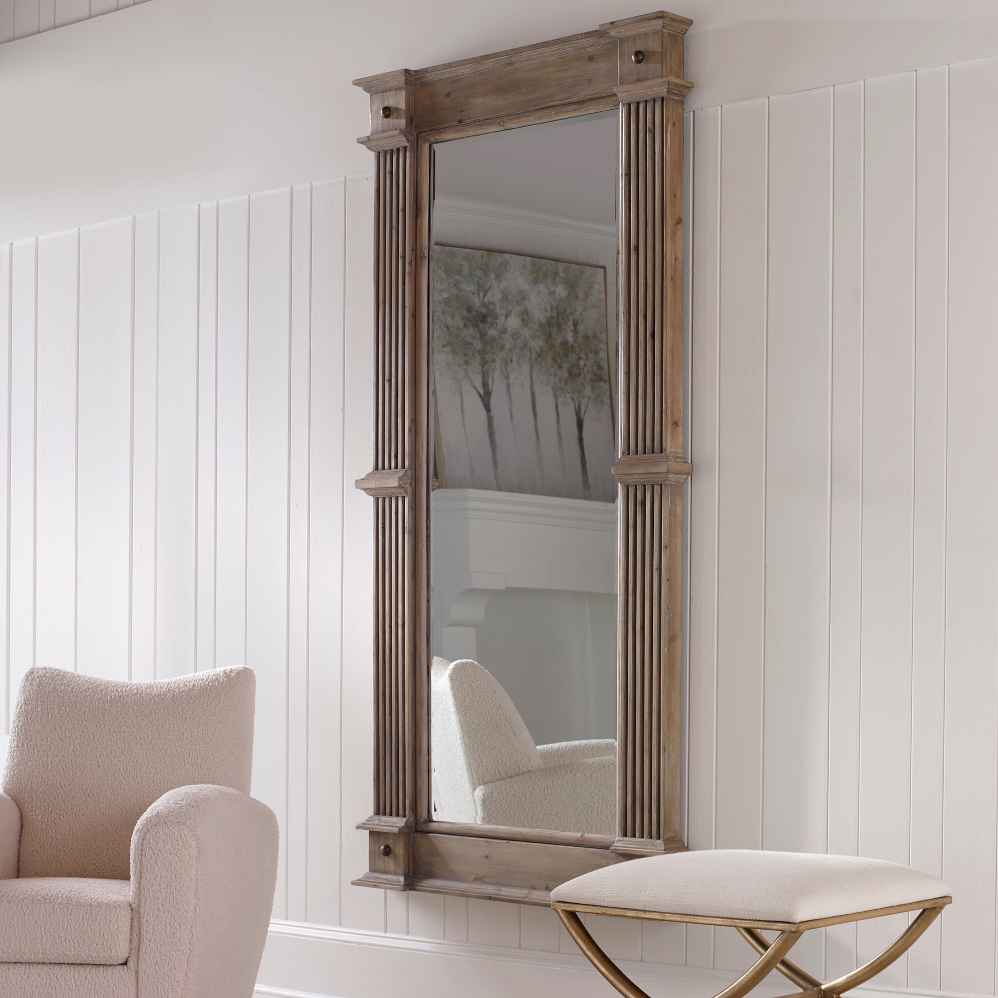 Uttermost McAllister Natural Wood Oversized Mirror | Mirrors | Modishstore - 4