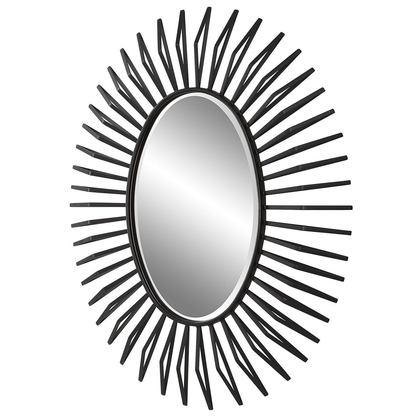 Uttermost Starstruck Black Oval Mirror | Mirrors | Modishstore - 6
