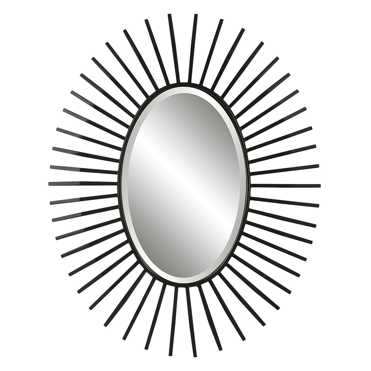 Uttermost Starstruck Black Oval Mirror | Mirrors | Modishstore - 2
