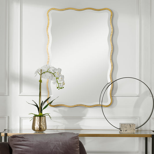 Uttermost Aneta Gold Scalloped Mirror | Mirrors | Modishstore