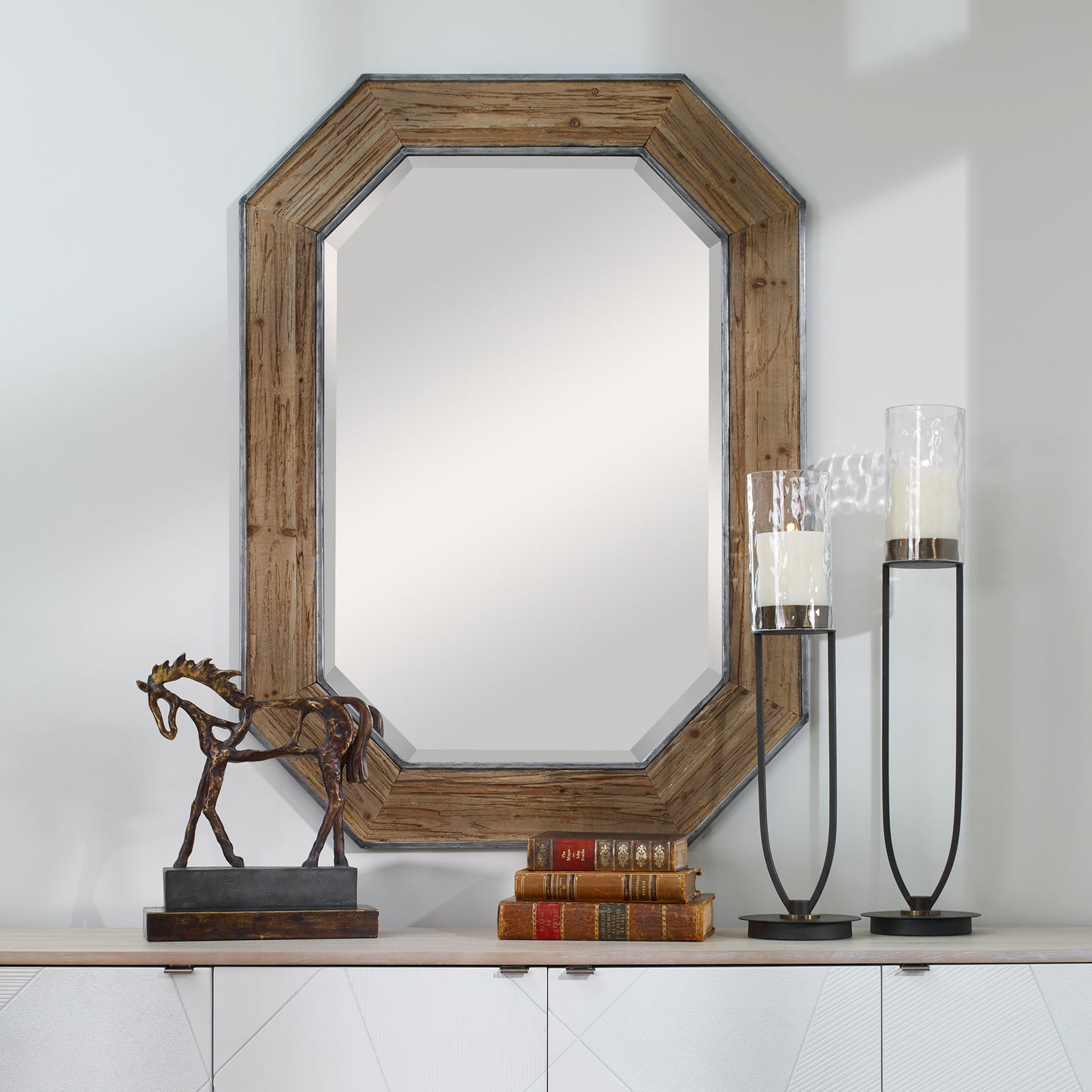 Uttermost Siringo Rustic Octagonal Mirror | Mirrors | Modishstore