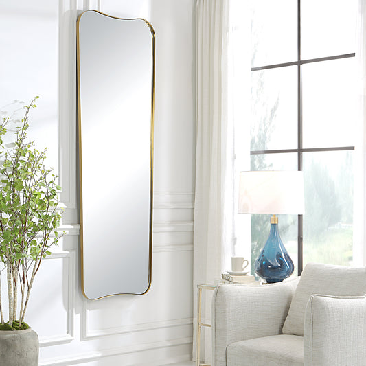 Uttermost Belvoir Large Antique Brass Mirror | Mirrors | Modishstore