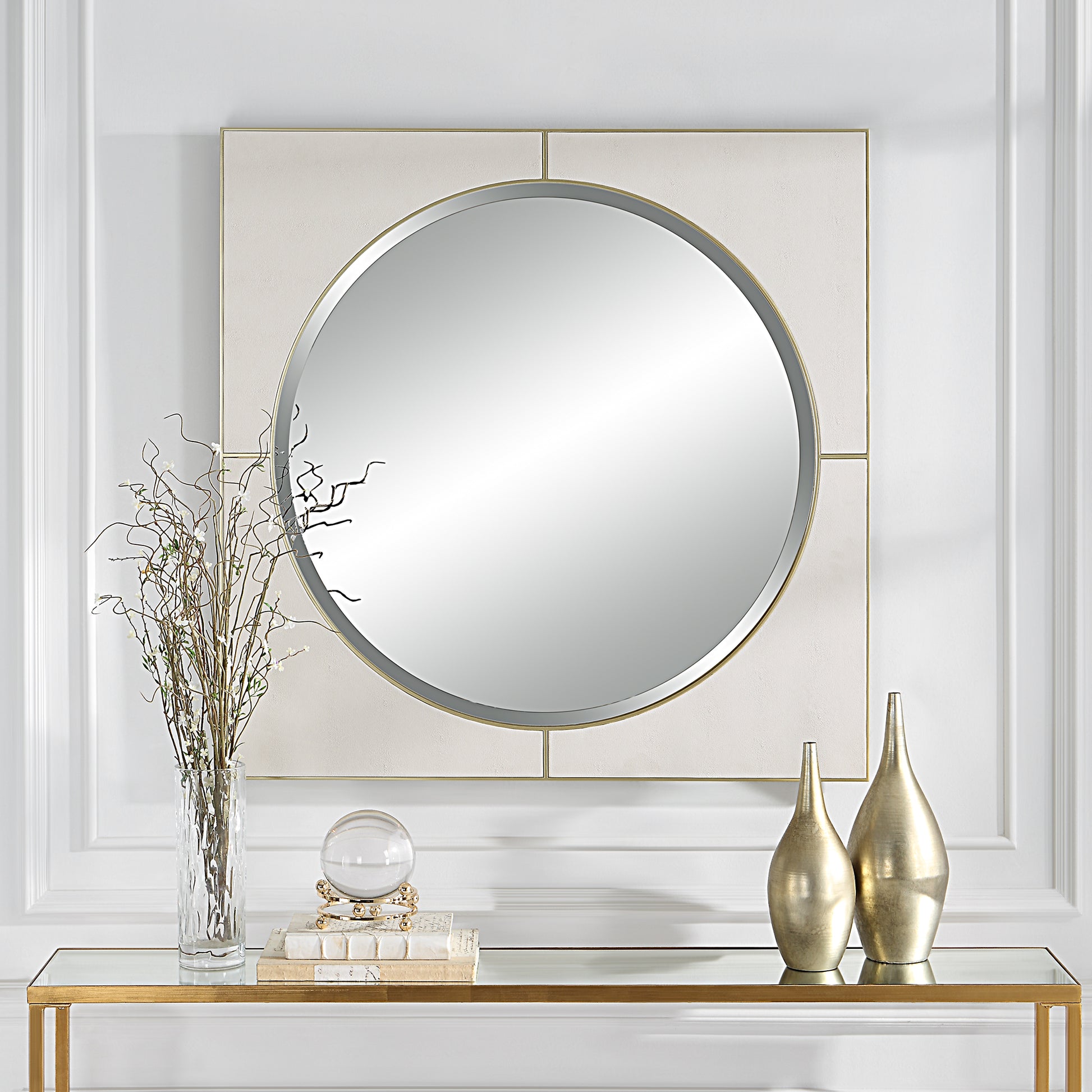 Uttermost Cyprus White Square Mirror | Mirrors | Modishstore - 6