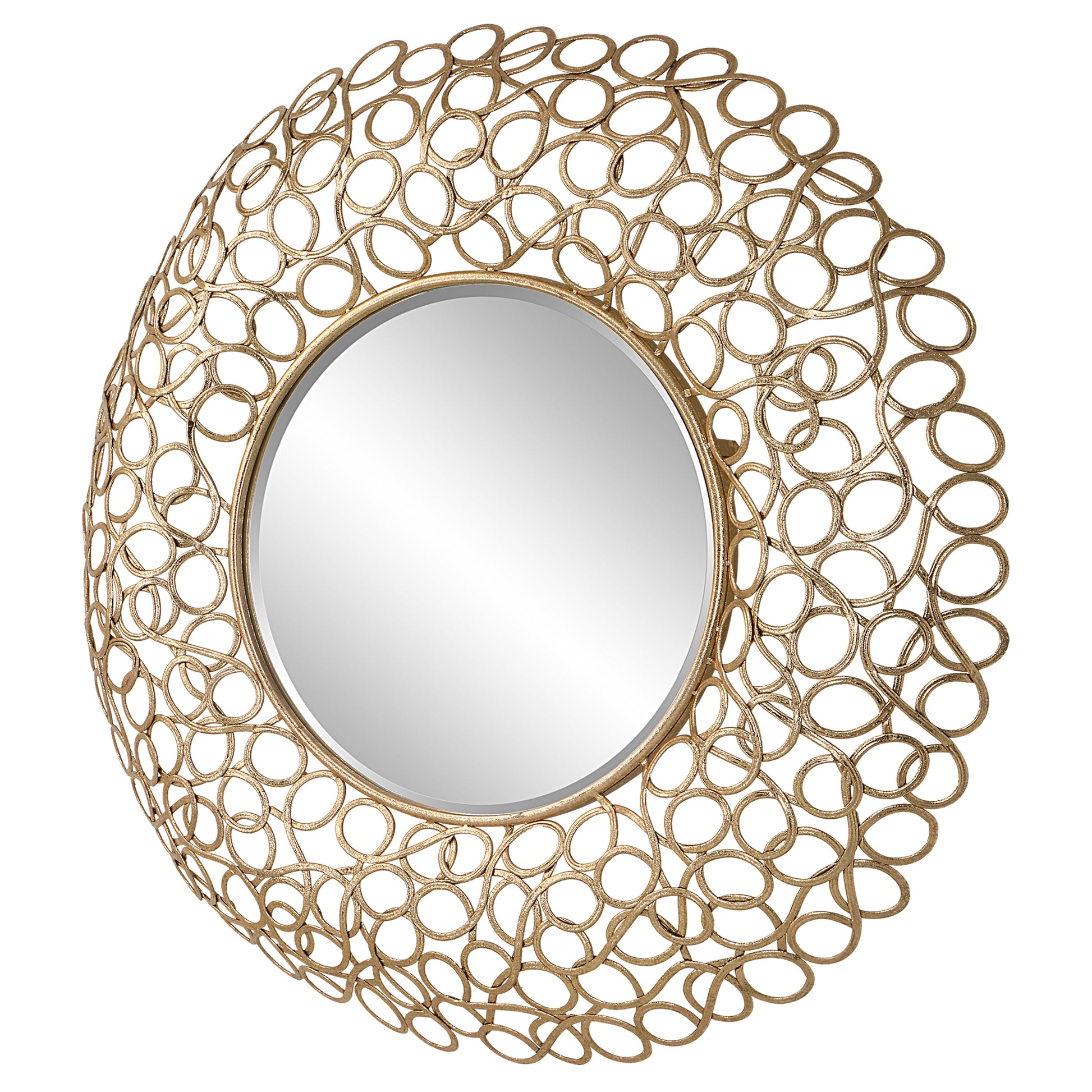 Uttermost Swirl Round Gold Mirror | Mirrors | Modishstore - 7