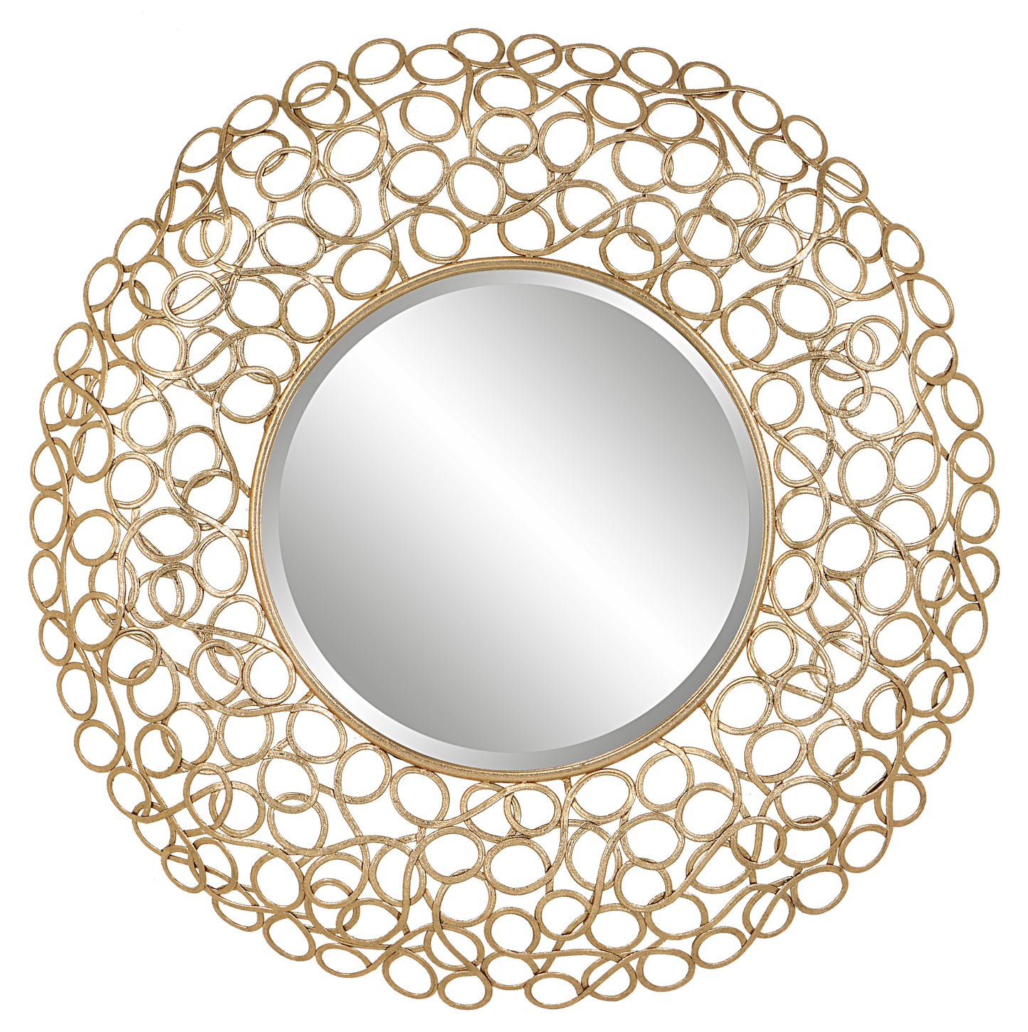 Uttermost Swirl Round Gold Mirror | Mirrors | Modishstore - 2