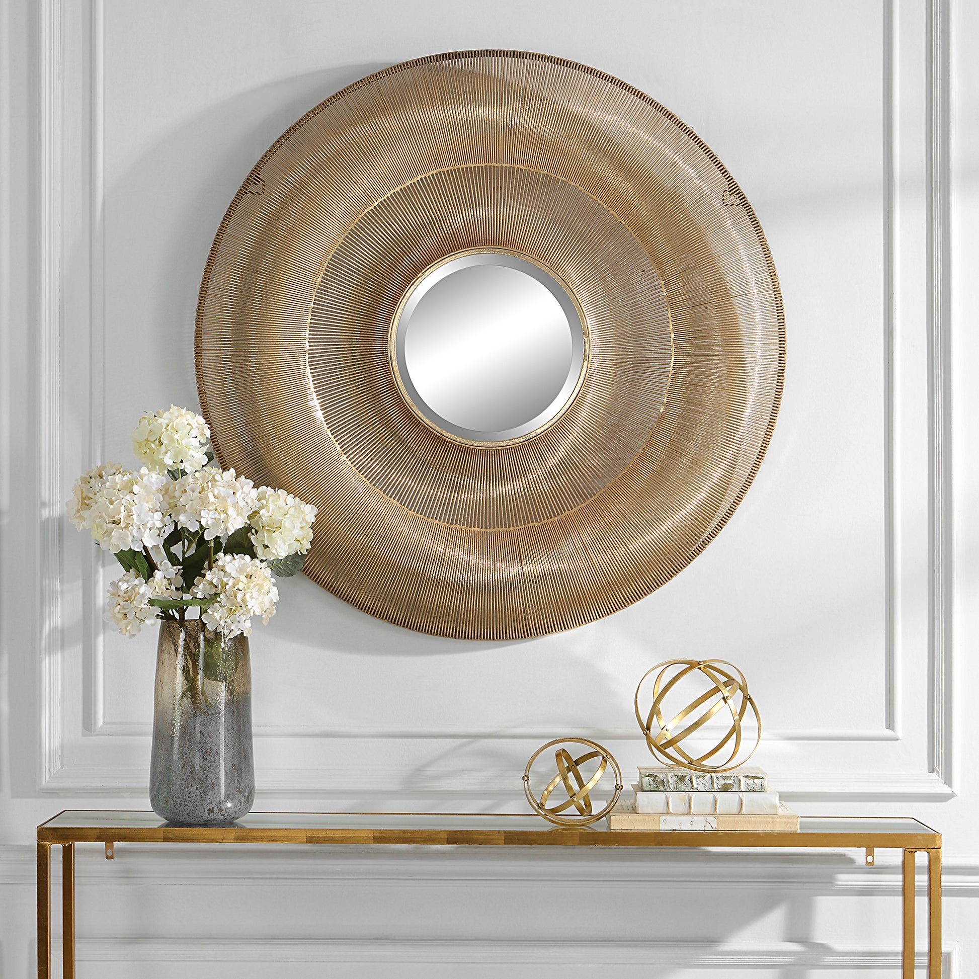 Uttermost Bauble Round Gold Mirror | Mirrors | Modishstore - 5