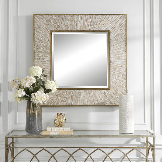 Uttermost Wharton Whitewashed Square Mirror | Mirrors | Modishstore