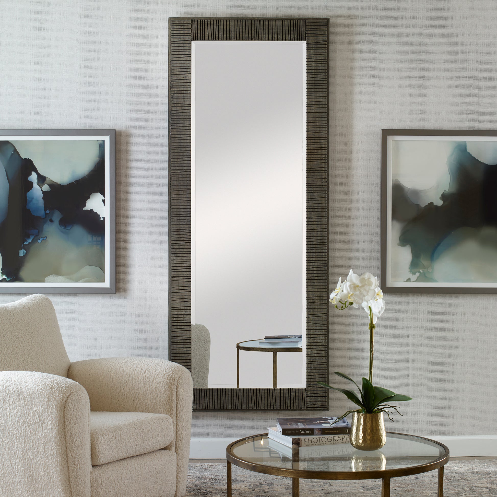 Uttermost Figaro Oversized Wooden Mirror | Mirrors | Modishstore - 4
