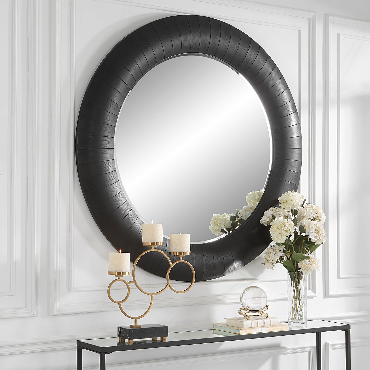 Uttermost Stockade Dark Round Mirror | Mirrors | Modishstore - 4