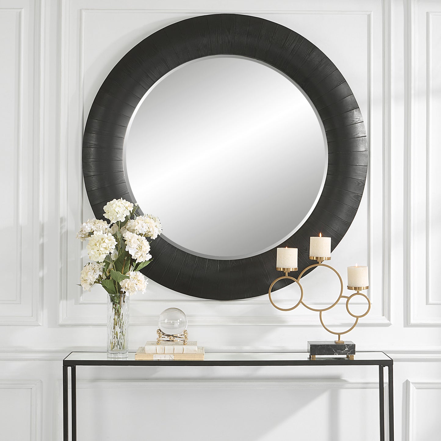 Uttermost Stockade Dark Round Mirror | Mirrors | Modishstore - 6