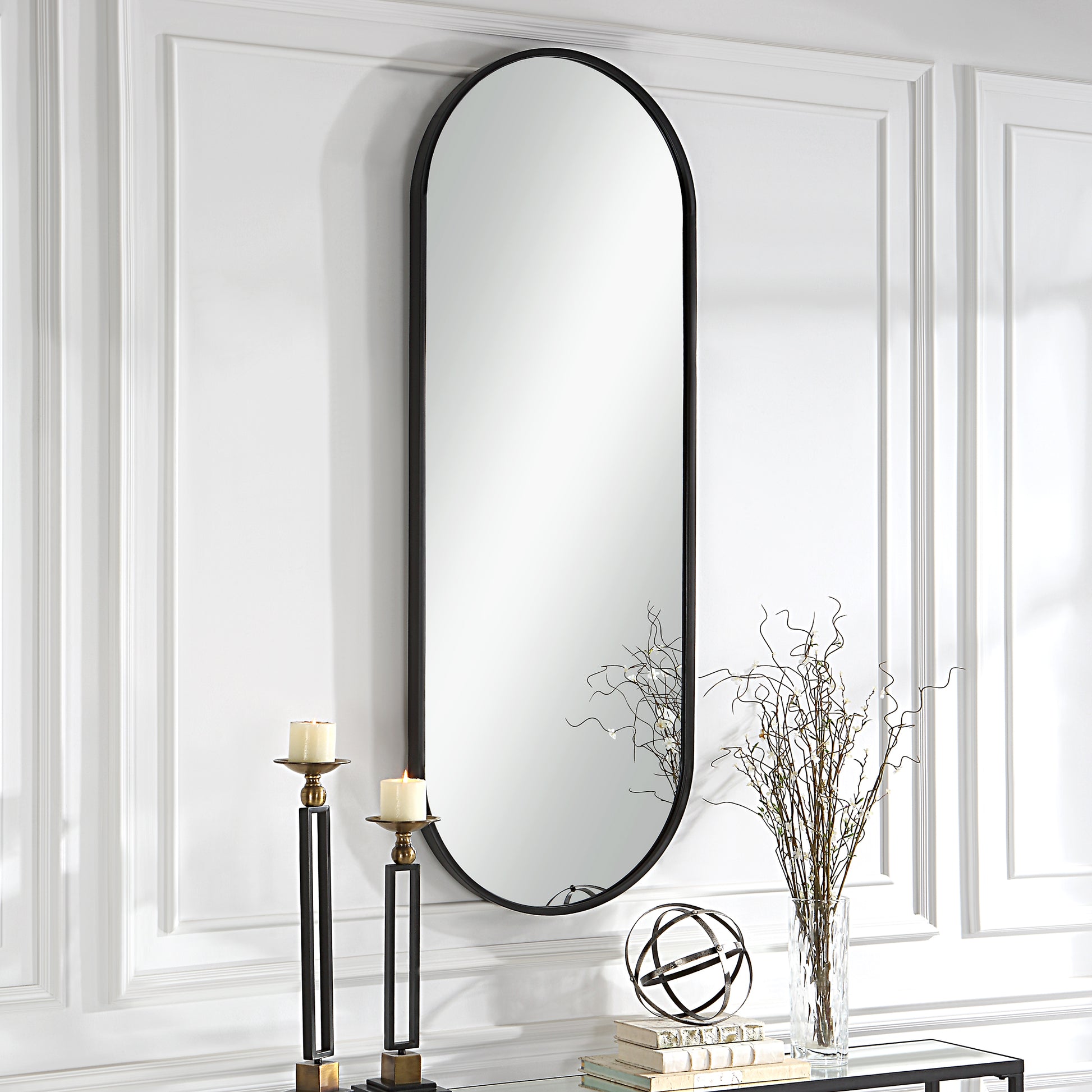 Uttermost Varina Tall Black Mirror | Mirrors | Modishstore - 4