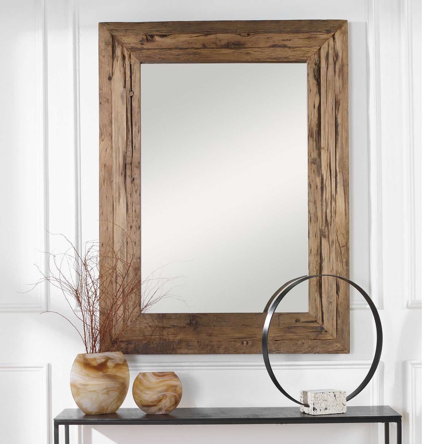 Uttermost Rennick Rustic Wood Mirror | Mirrors | Modishstore - 4