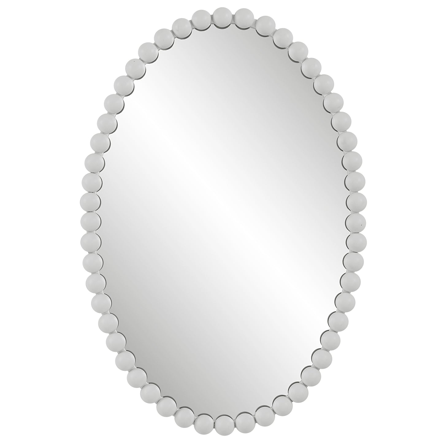 Uttermost Serna White Oval Mirror | Mirrors | Modishstore - 2