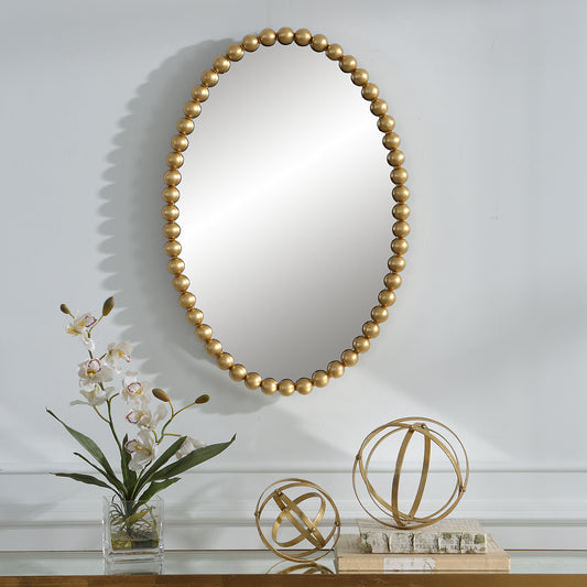 Uttermost Serna Gold Oval Mirror | Mirrors | Modishstore