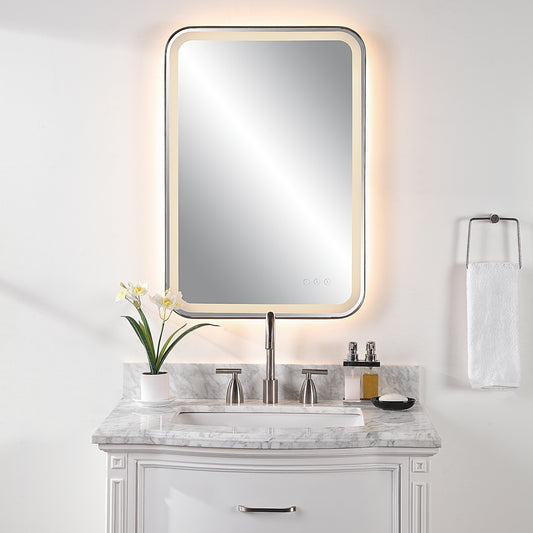 Uttermost Crofton Lighted Black Vanity Mirror | Mirrors | Modishstore