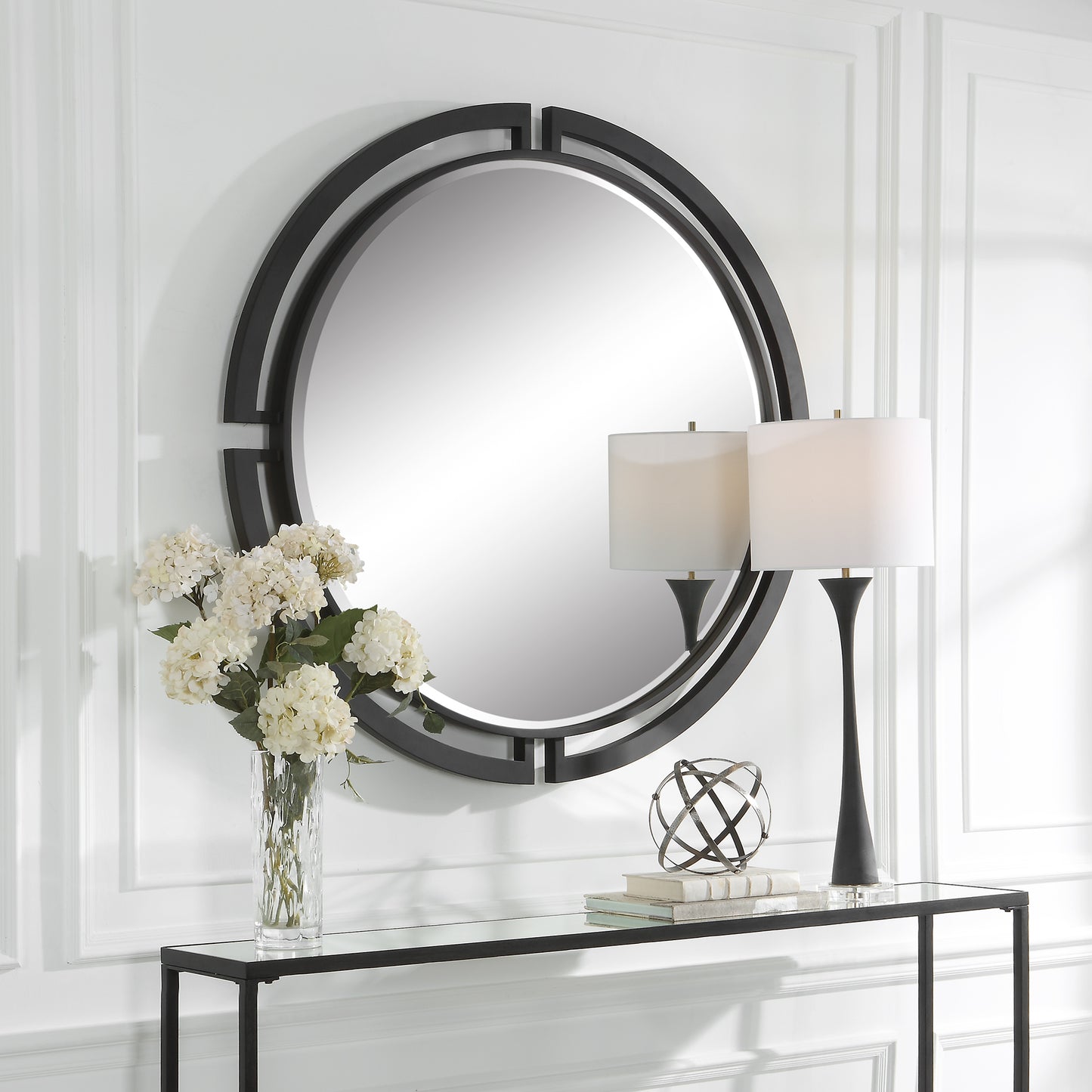 Uttermost Quadrant Modern Round Mirror | Mirrors | Modishstore - 4