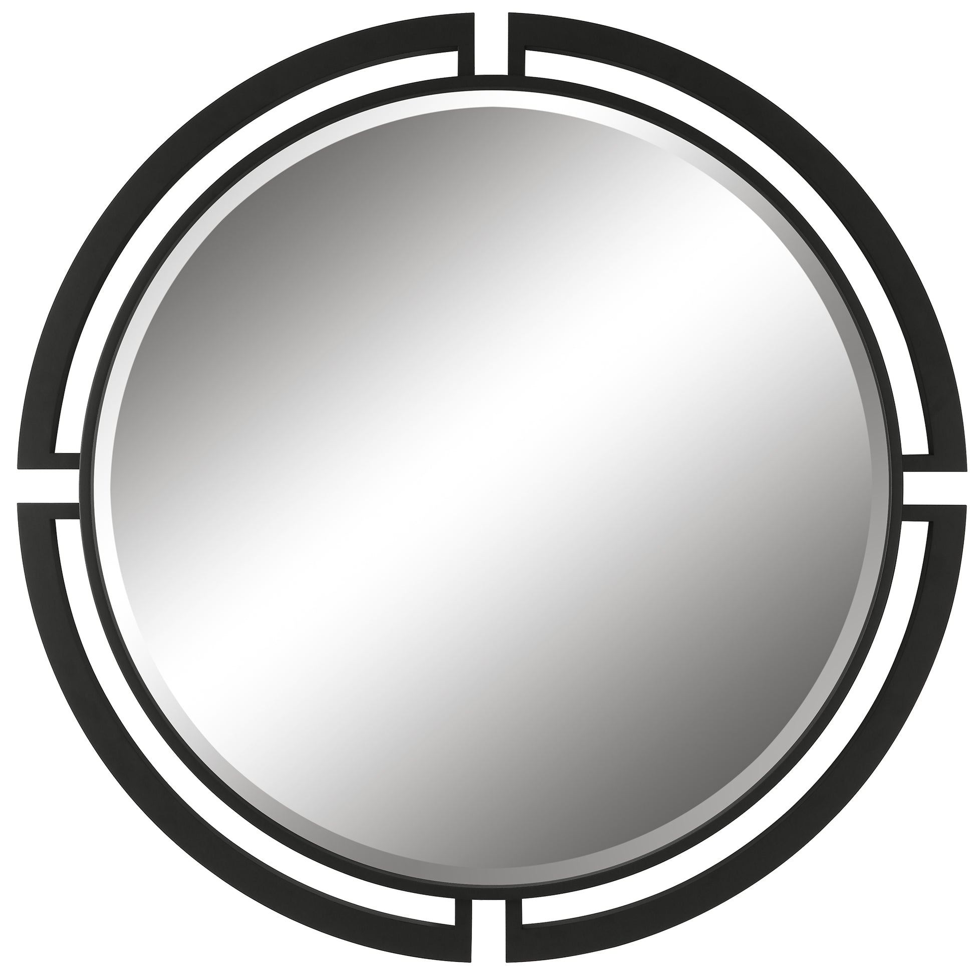 Uttermost Quadrant Modern Round Mirror | Mirrors | Modishstore - 2