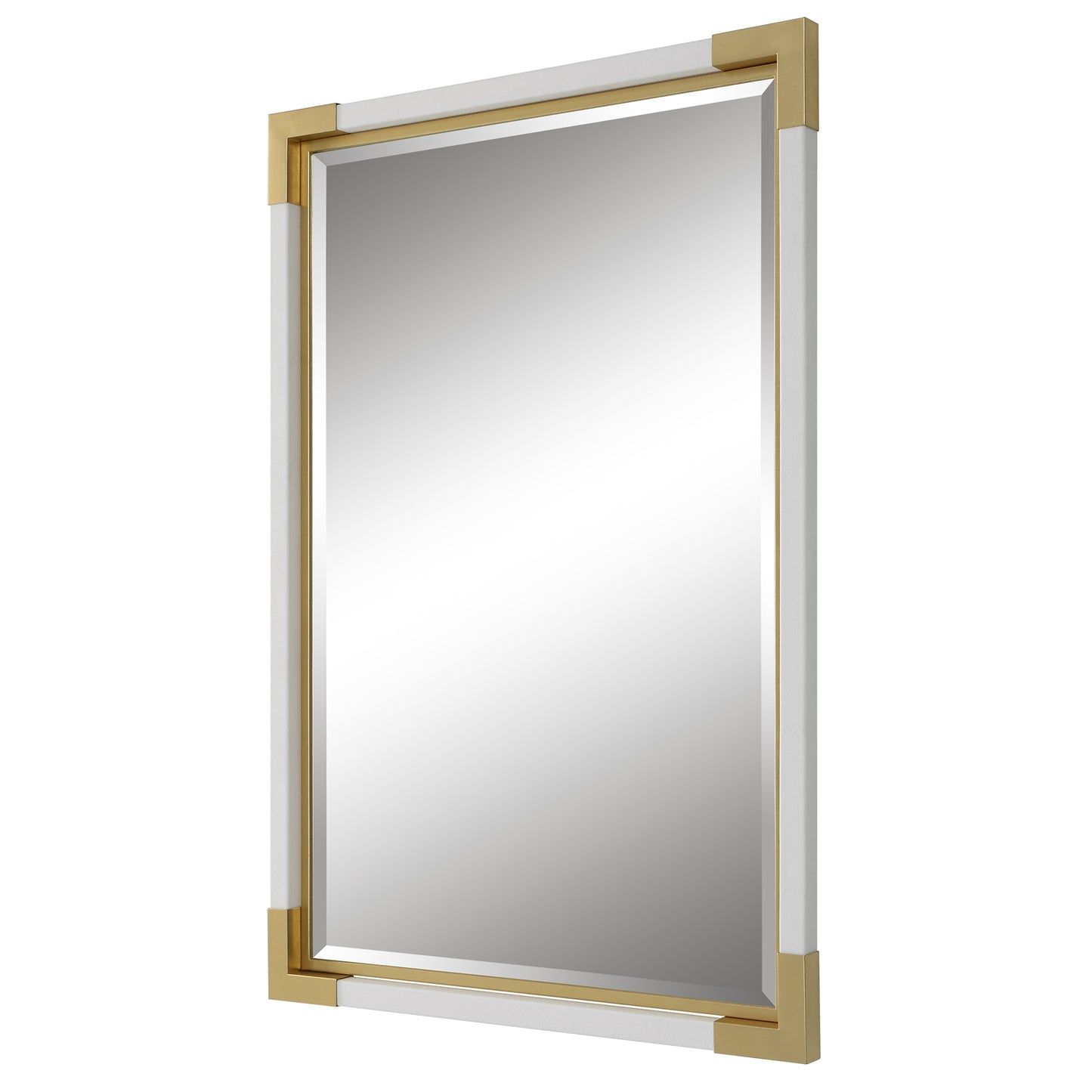 Uttermost Malik White & Gold Mirror | Mirrors | Modishstore - 5