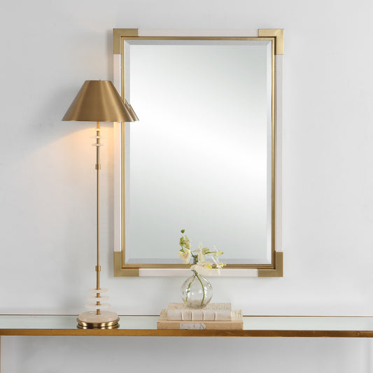 Uttermost Malik White & Gold Mirror | Mirrors | Modishstore