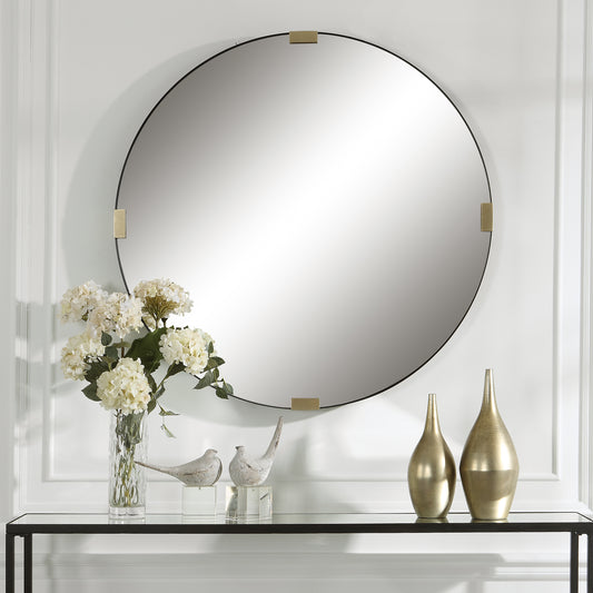 Uttermost Clip Modern Round Mirror | Mirrors | Modishstore