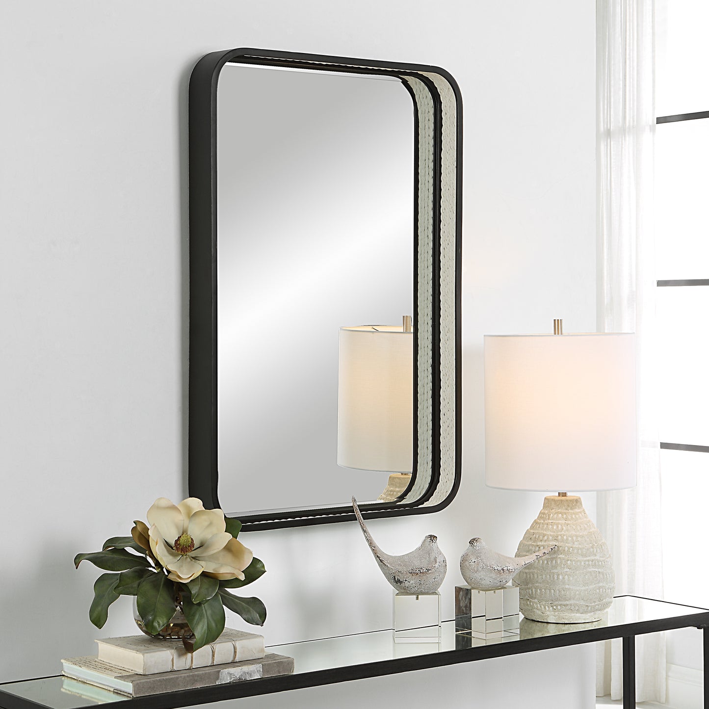 Uttermost Santa Cruz Inner White Rope Mirror | Mirrors | Modishstore - 4