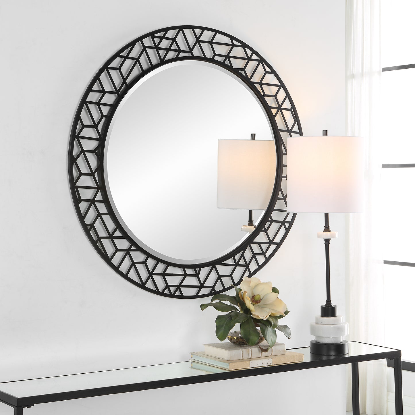 Uttermost Mosaic Metal Round Mirror | Mirrors | Modishstore - 4