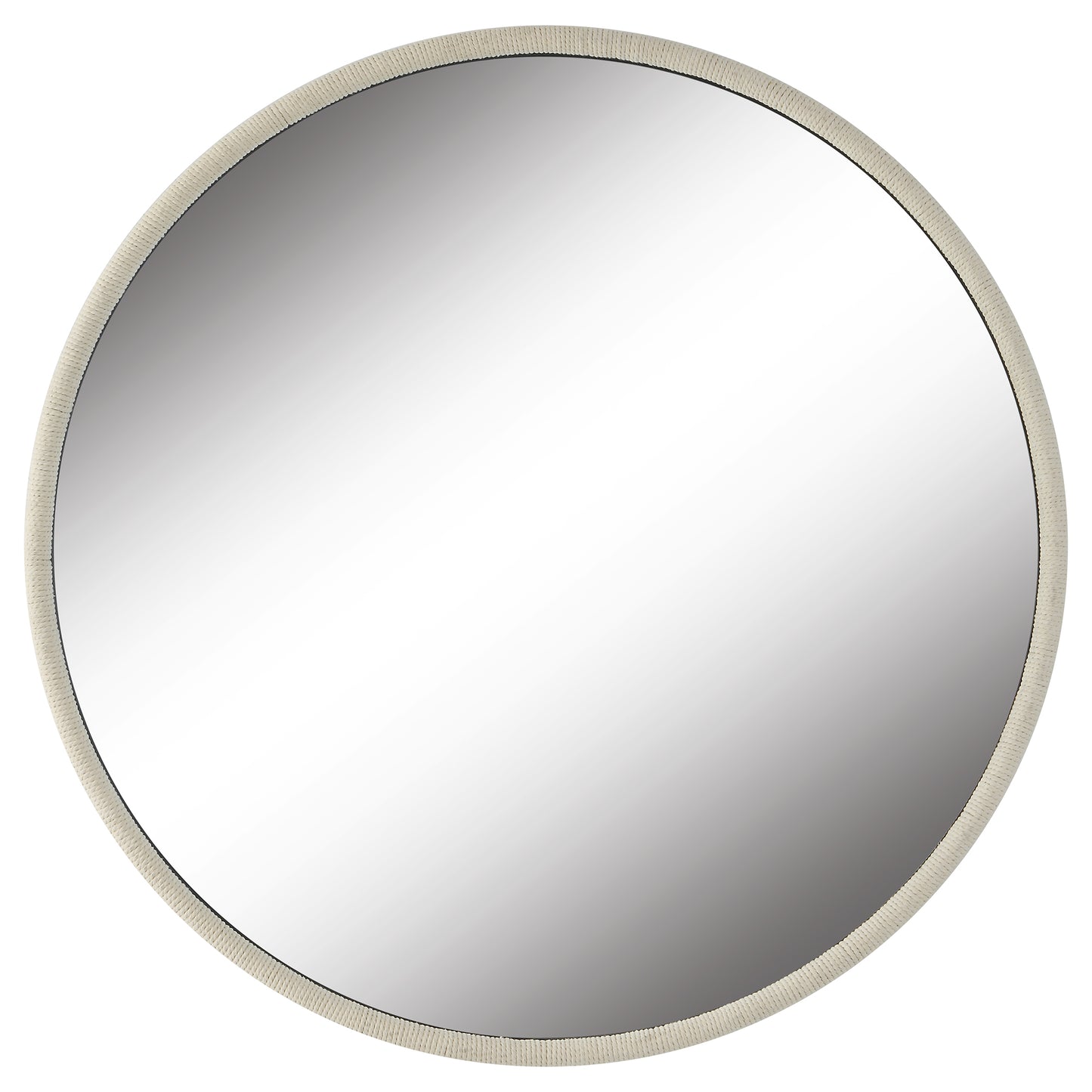 Uttermost Ranchero White Round Mirror | Mirrors | Modishstore - 2
