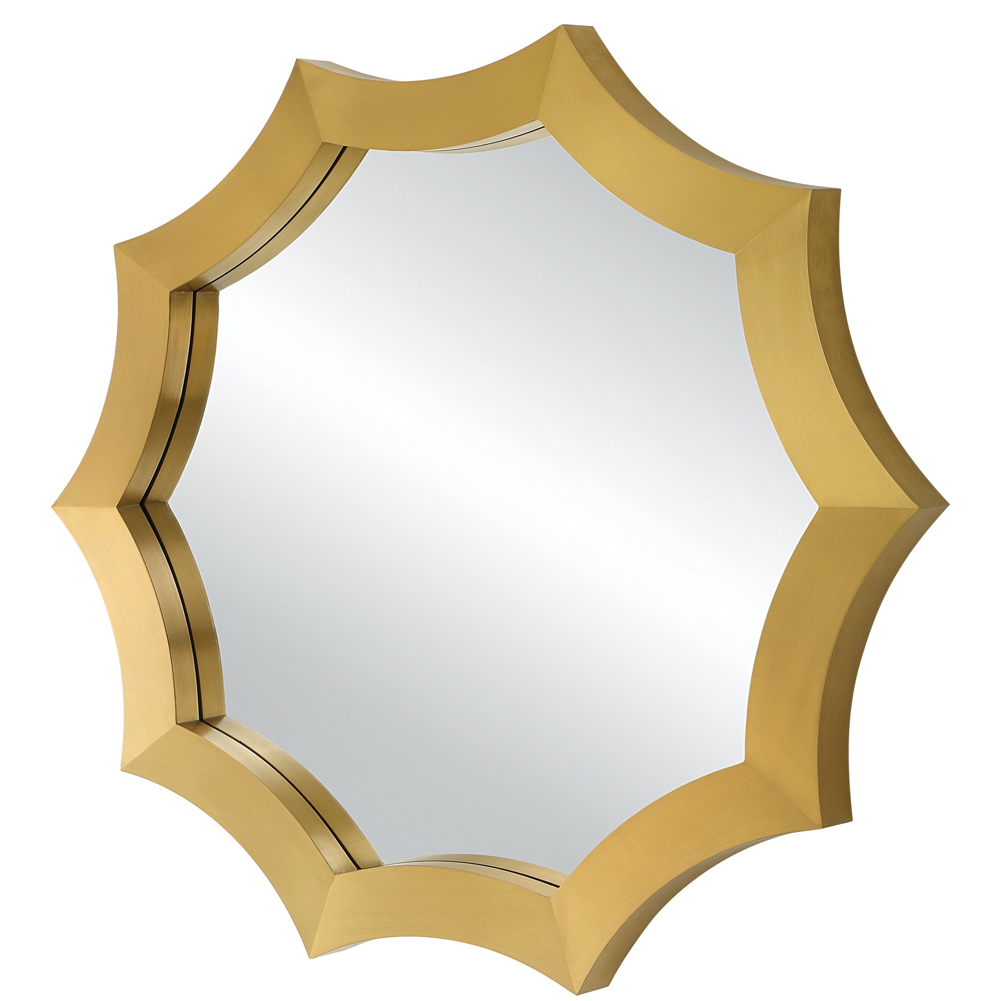 Uttermost Flare Brushed Brass Round Mirror | Mirrors | Modishstore - 5