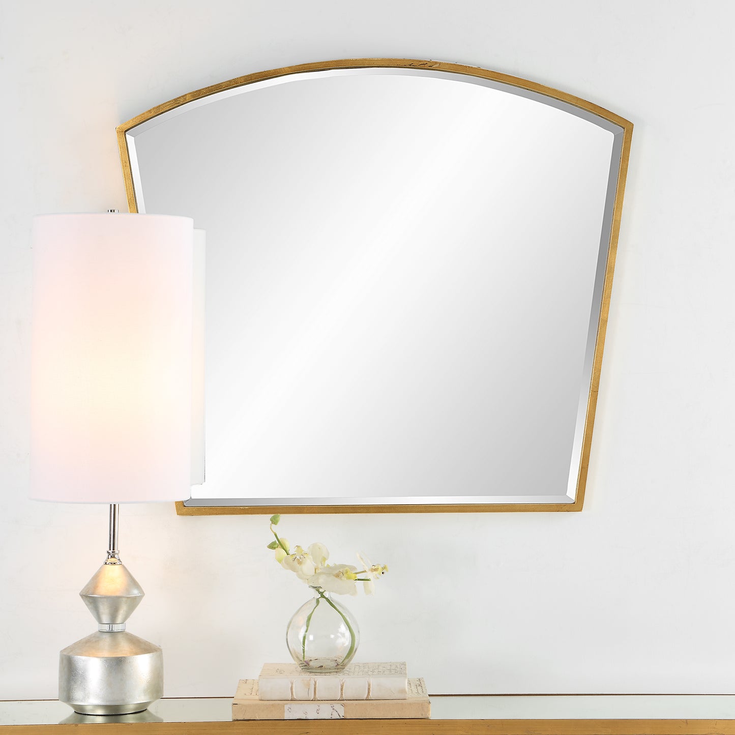 Uttermost Boundary Gold Arch Mirror | Mirrors | Modishstore