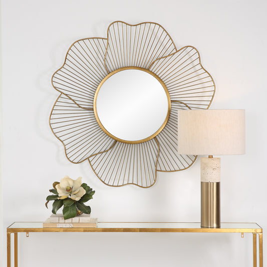 Uttermost Blossom Gold Floral Mirror | Mirrors | Modishstore