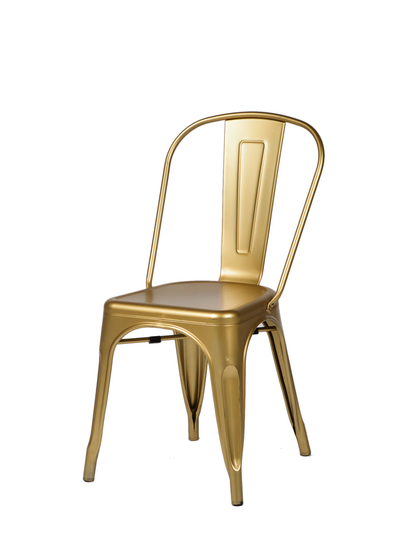 Set Of 4 Commerical Seating Products Oscar Gold Dining Chairs By Csp | Dining Chairs | Modishstore