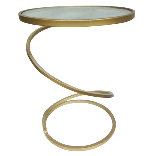 A&B Home Spiral Glass/Metal Table - Set Of 2 | Side Tables | Modishstore
