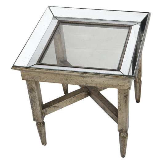 A&B Home Jordan Mirrored Side Table | Side Tables | Modishstore