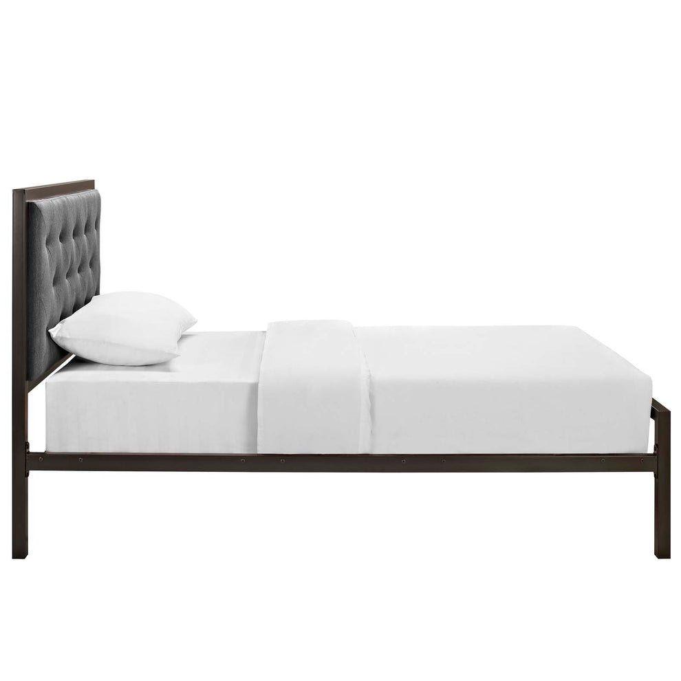 Modway Mia Twin Fabric Bed - Brown Gray - MOD-5178 | Beds | Modishstore - 3