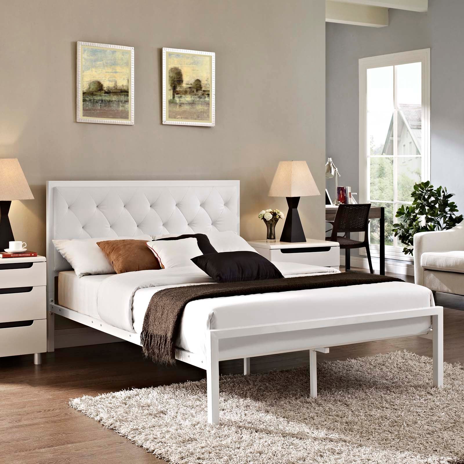 Mia Full Vinyl Bed By Modway - MOD-5181 | Beds | Modishstore - 1