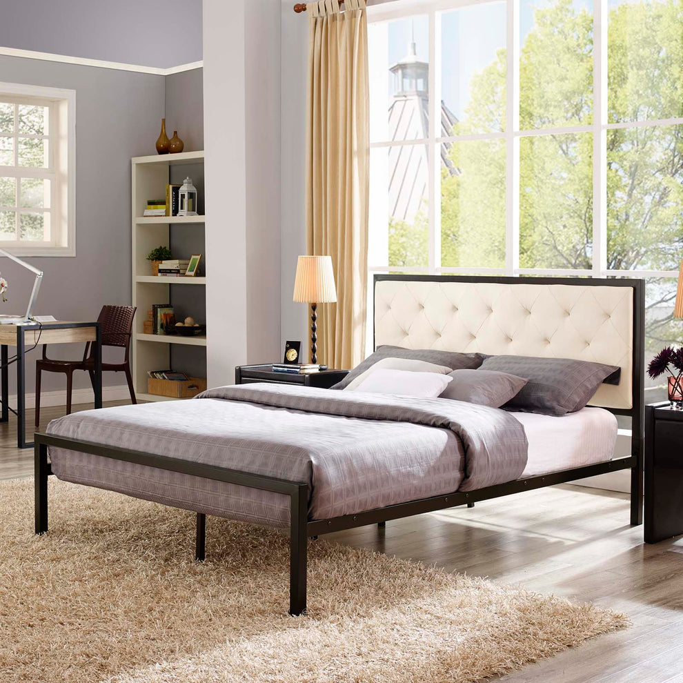 Modway Mia Queen Fabric Bed Frame - MOD-5182 | Beds | Modishstore - 11