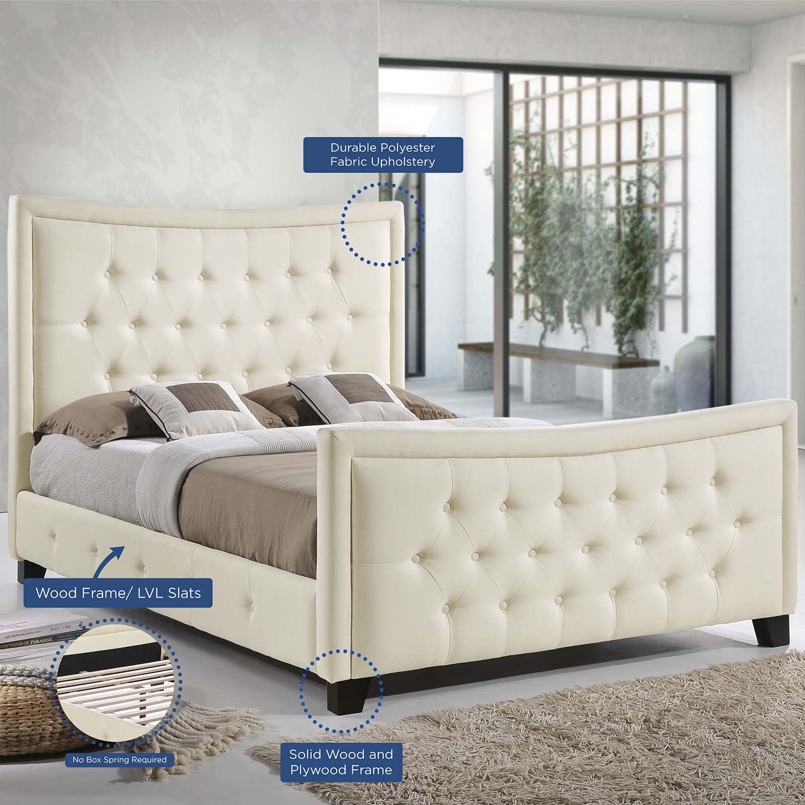 Claire Queen Bed By Modway - MOD-5225 | Beds | Modishstore - 7