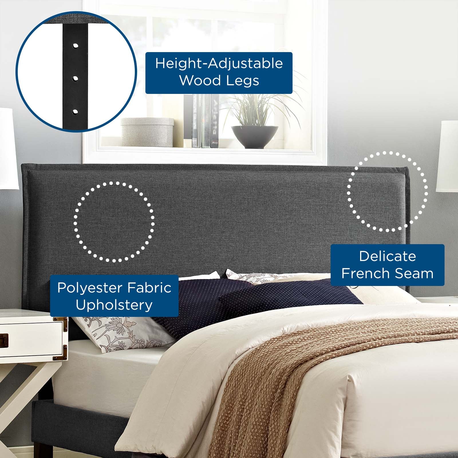 Camille Full Upholstered Fabric Headboard By Modway - MOD-5406 | Headboards | Modishstore - 5