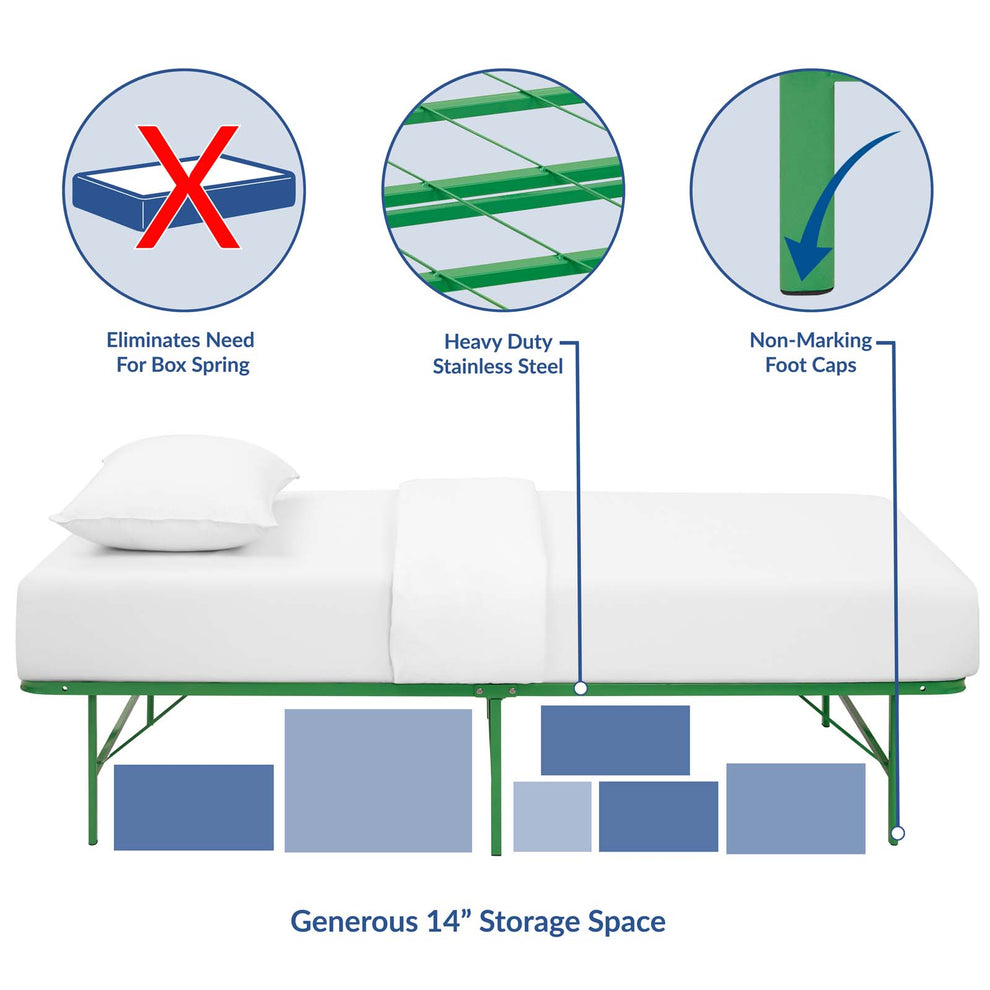 Modway Horizon Twin Stainless Steel Bed Frame - MOD-5427 | Beds | Modishstore - 21