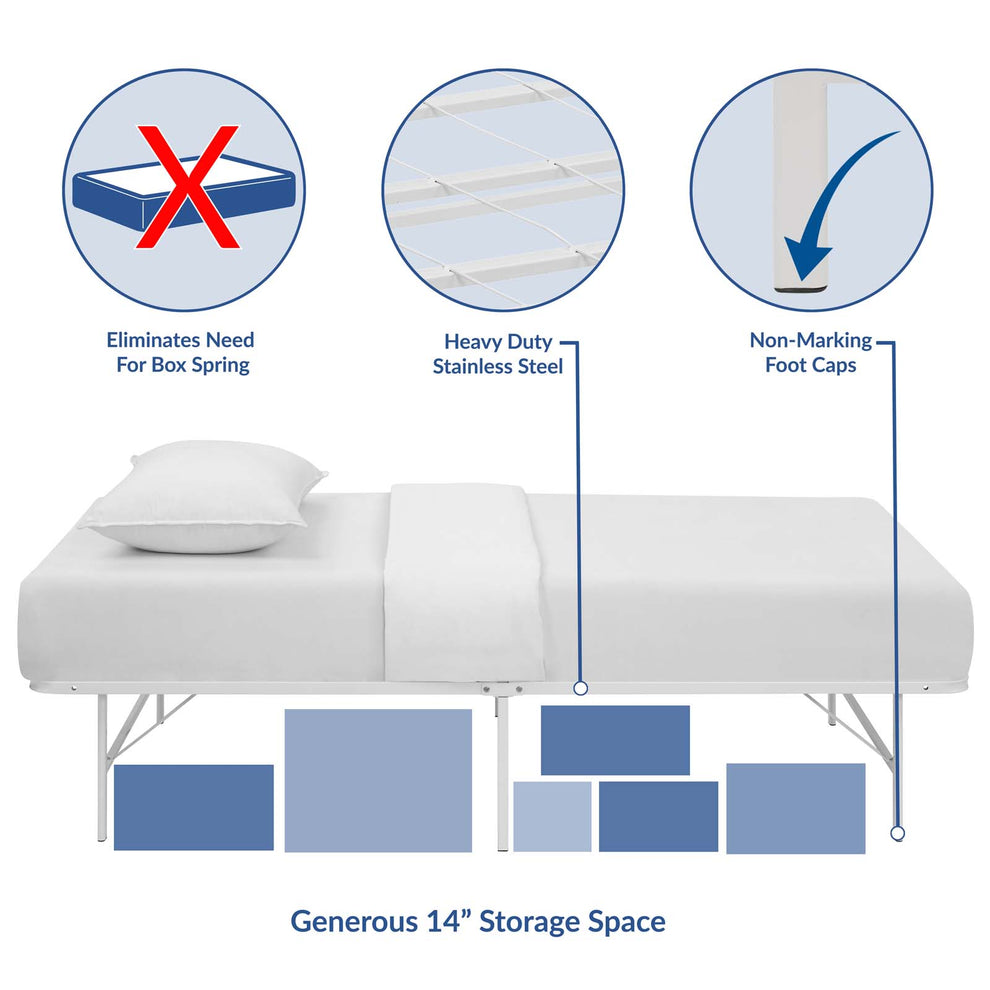 Modway Horizon Twin Stainless Steel Bed Frame - MOD-5427 | Beds | Modishstore - 24